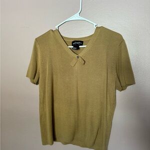 Requirements Tan Short Sleeve Top